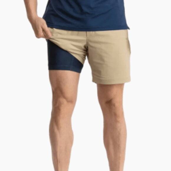 Birddogs Men's Uncle Buck's Khaki Athletic Shorts Size M Built In Liner Casual - Picture 11 of 11